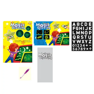 Educational Toy Drawing Pad 3D Magic 8 Light Effects Puzzle Board Sketchpad – image 5