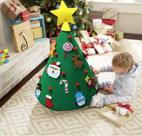 Felt Christmas Tree Three-dimensional Pendant Children's Puzzle Handmade DIY