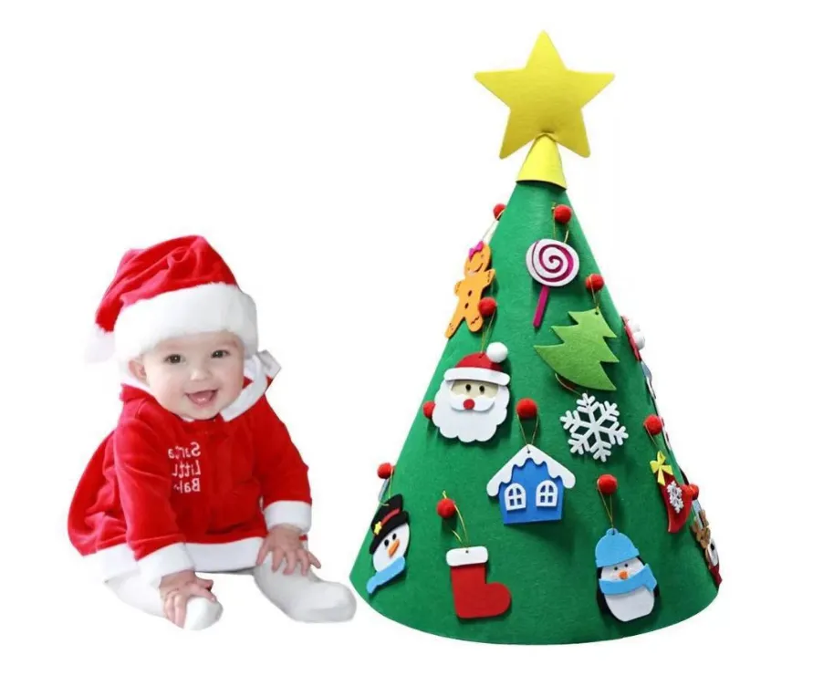 Felt Christmas Tree Three-dimensional Christmas Tree Pendant Children's Puzzle Handmade DIY – image 6