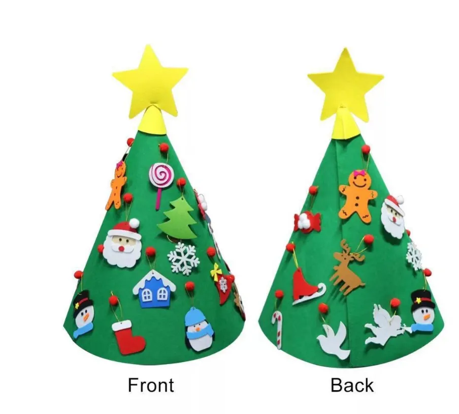 Felt Christmas Tree Three-dimensional Christmas Tree Pendant Children's Puzzle Handmade DIY – image 2