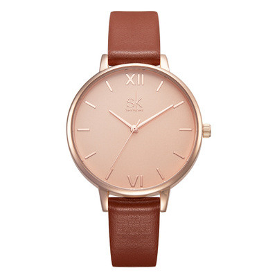 PU leather strap waterproof ladies watch