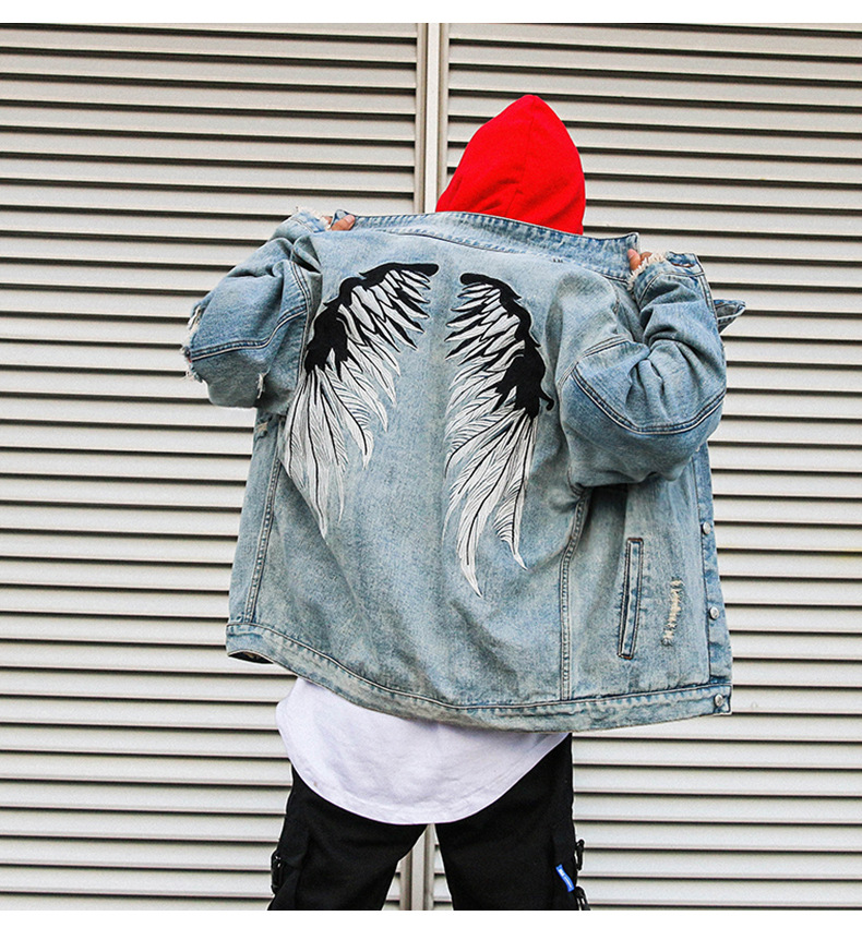 Shredded denim jacket