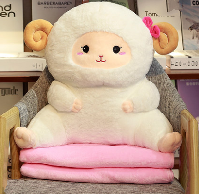 Cute waist pad female hand warmer pillow quilt dual use back car office chair seat cushion pillow waist cushion Triple - Shop at LoveMi