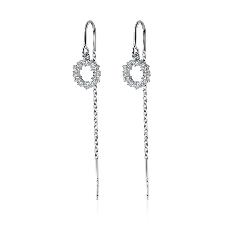 Silver earrings female