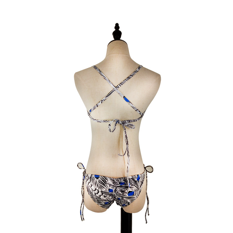 Swimsuit Siamese Bikini Feather Print Swimwear