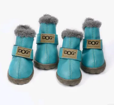 Dog Thick Snow Boots Keep Warm Teddy