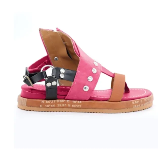 Soft bottom vintage sandals Red - Shop at LoveMi