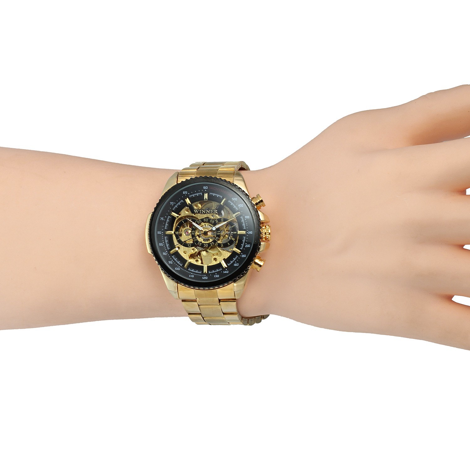 Hollow men's automatic mechanical watch