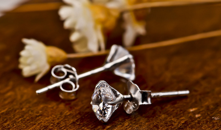 S925 sterling silver jewelry women's earrings micro-drill