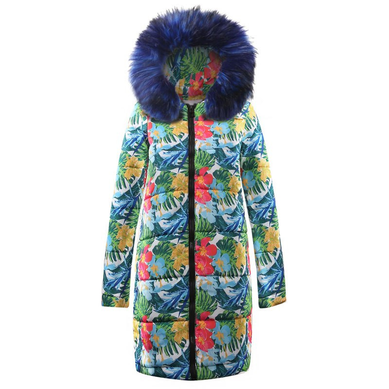 Winter Jacket New Fashion Women Down jacket Slim Large size Hooded Jacket Students Women Thick Warm Cotton Outwear Blue - Shop at LoveMi