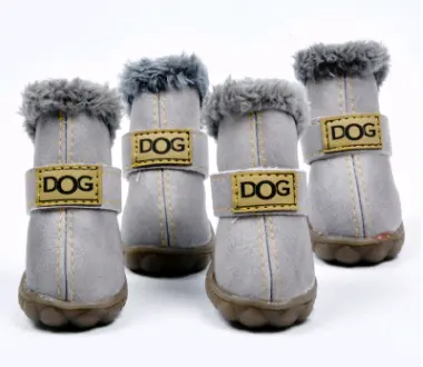 Dog Thick Snow Boots Keep Warm Teddy