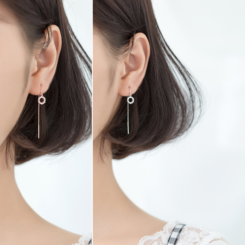 Silver earrings female
