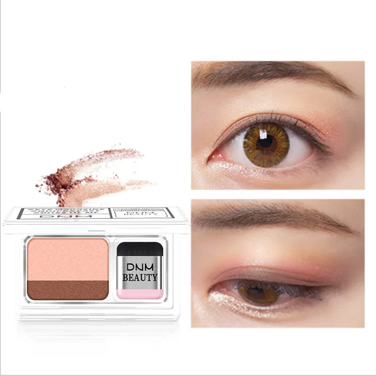 Double Color Lazy Double Layer Shadow Eyeshadow Makeup Palette Pigment Waterproof Shimmer Eye Makeup Cosmetics - Mermaid Color