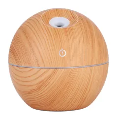 USB Aroma Essential Oil Ultrasonic Cold Steam Diffuser Air Humidifier Purifier 7 Color Change LED Night Light for Home Office - 2 Shallow Wood - View 1