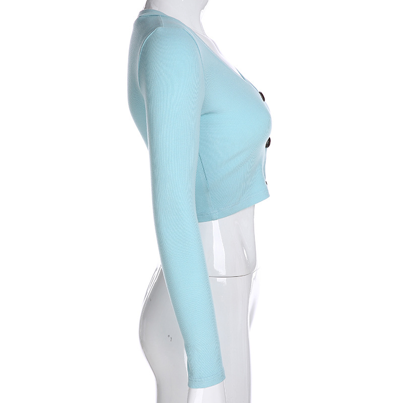 V-neck short sweater