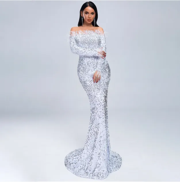 evening dress - White