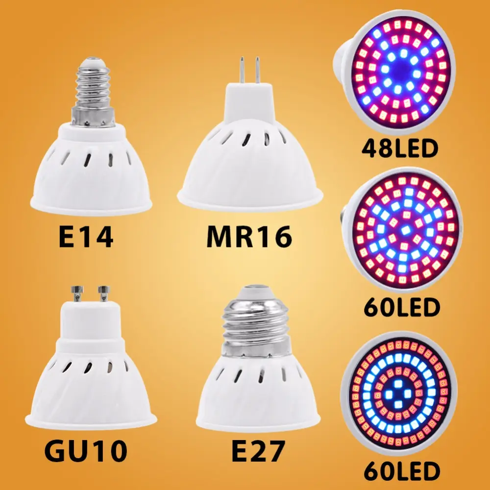 LED Plant Growth Lamp Cup 48 60