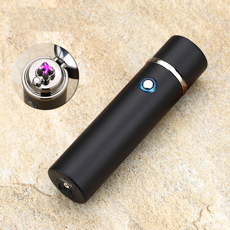 Electric Double Pulse Lighter Pipe USB Lighter Smokeless Windproof Cigarette Cig