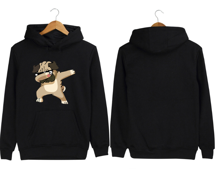 Men's sweater spring and autumn cartoon SWAG DOG personality creative jacket youth plus velvet hooded men's clothing