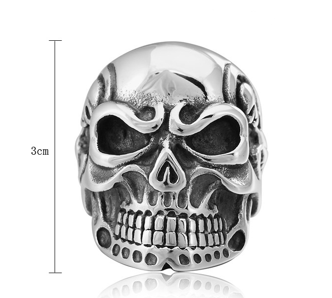 Punk Gothic Rock Personality Taro Titanium Steel Cast Men's Ring — foto 5