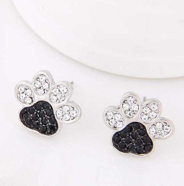 drill footprints, personalized earrings