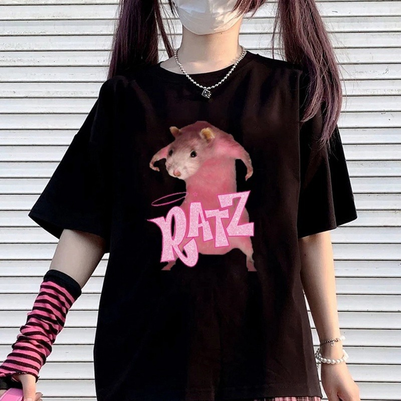 New Gothic Kawaii Print Short Sleeve T-shirt