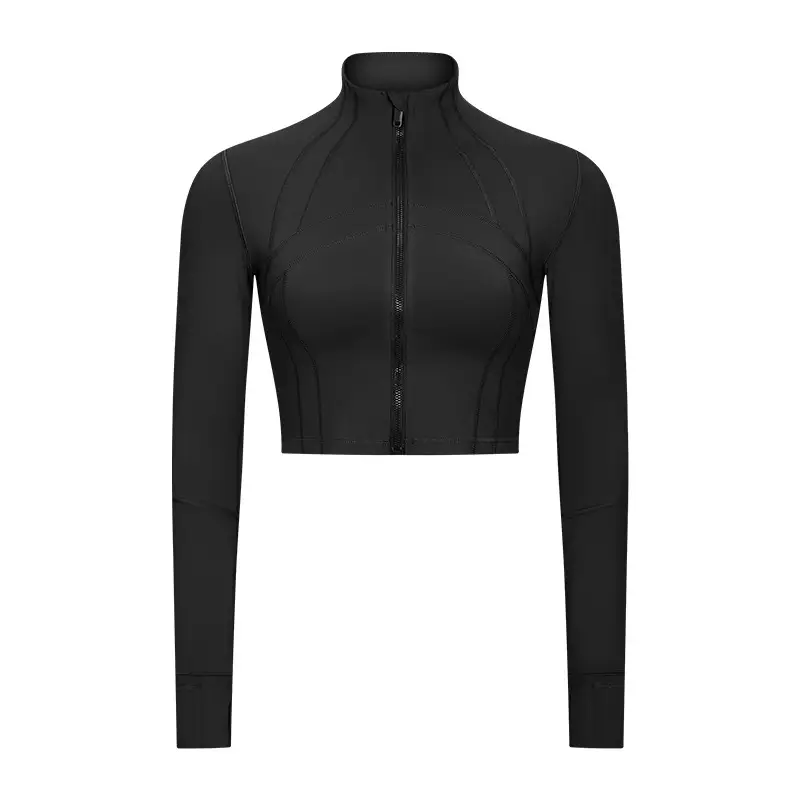 Yoga Stand-up Collar Jacket Fitness Sports Slim Belly Wear Running Casual Comfortable Long-sleeved Women