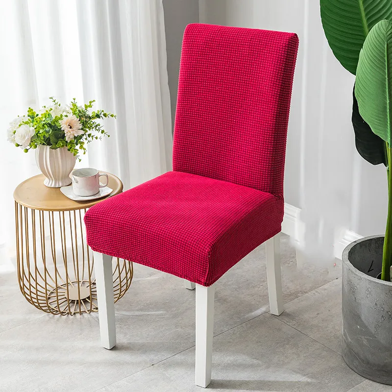 Family one piece elastic chair cover - Lafite Red L