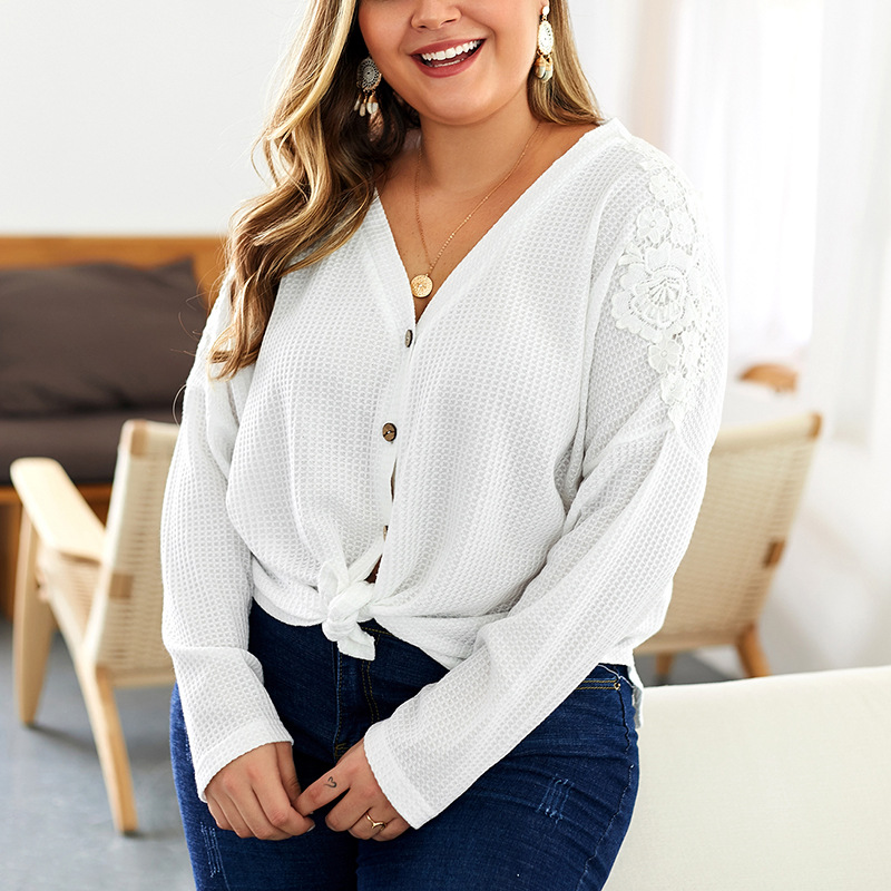 Long sleeve V-neck sweater