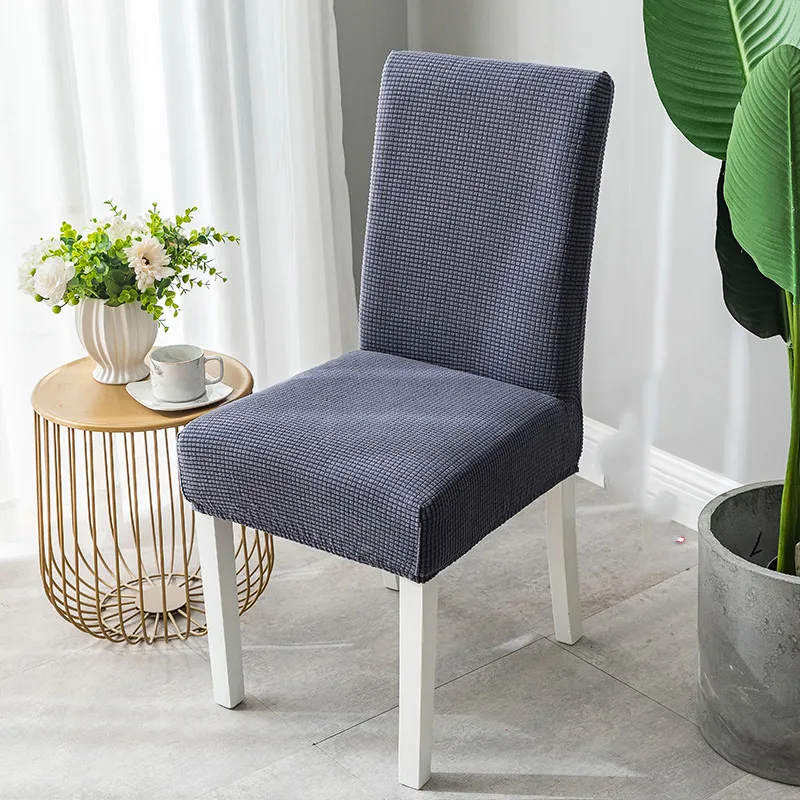 Family one piece elastic chair cover - Metal Grey S