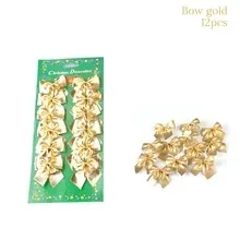 Christmas Decorationled Copper Wire String Lights Battery Box Christmas Decoration Ball - Bow Gold - View 1