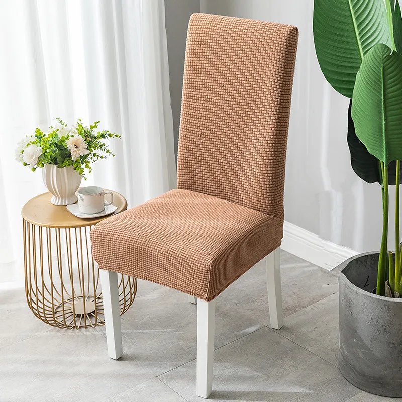 Family one piece elastic chair cover - Coffee L