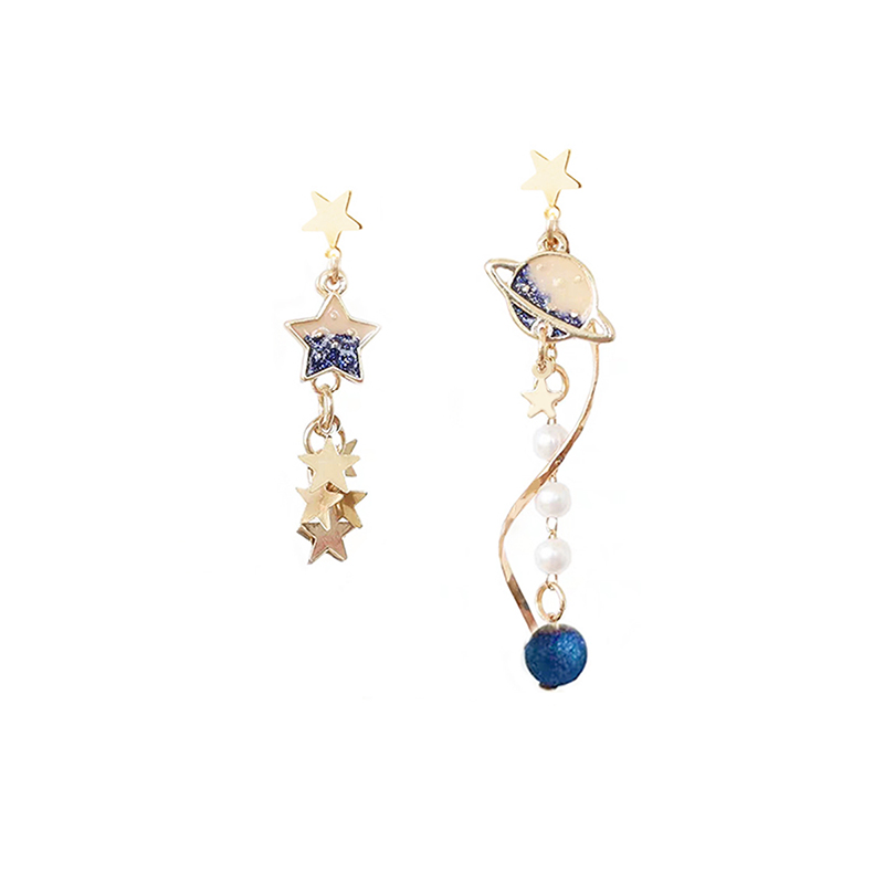 ins starry sky star earrings