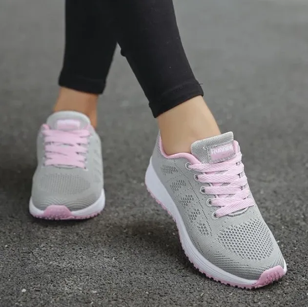 Women Shoes Sports Sneakers - Grey