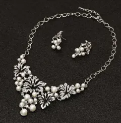 Europe And The United States Sell Hot Money Network Pearl Necklace Set Bridal Jewelry Set 9093 - Silver 5 - View 1