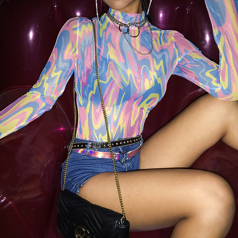 Color long sleeve jumpsuit