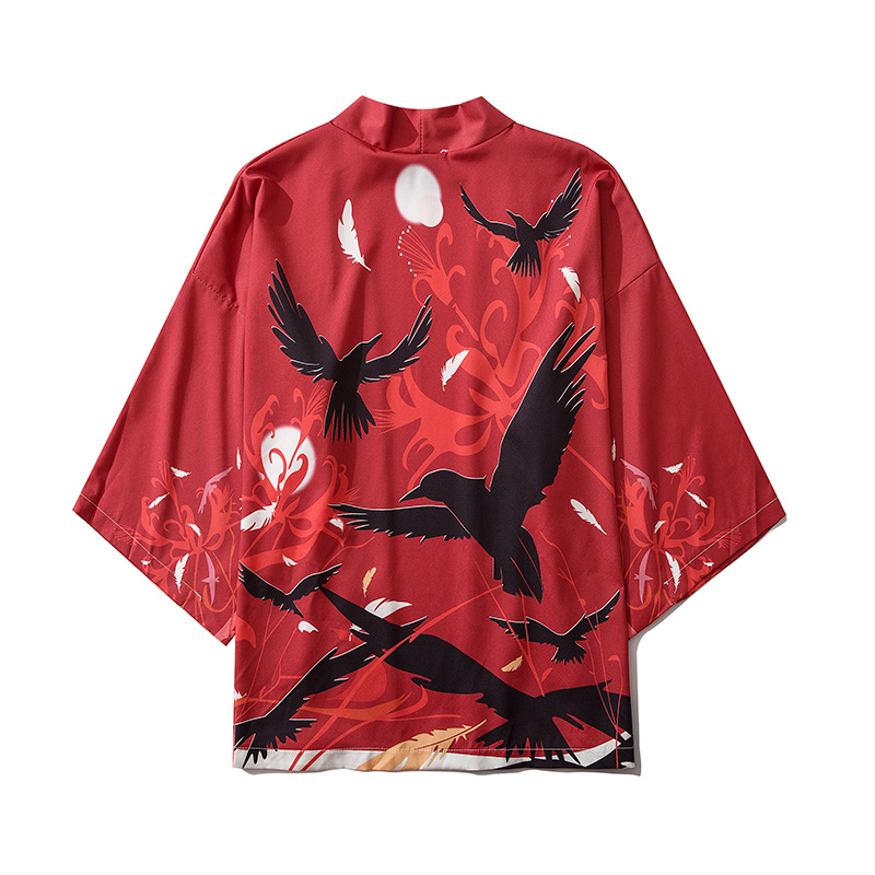Three-quarter sleeve kimono
