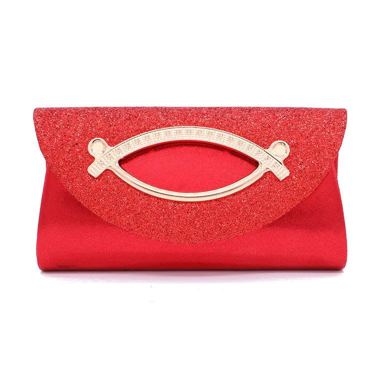 Sequined ladies clutch - Red