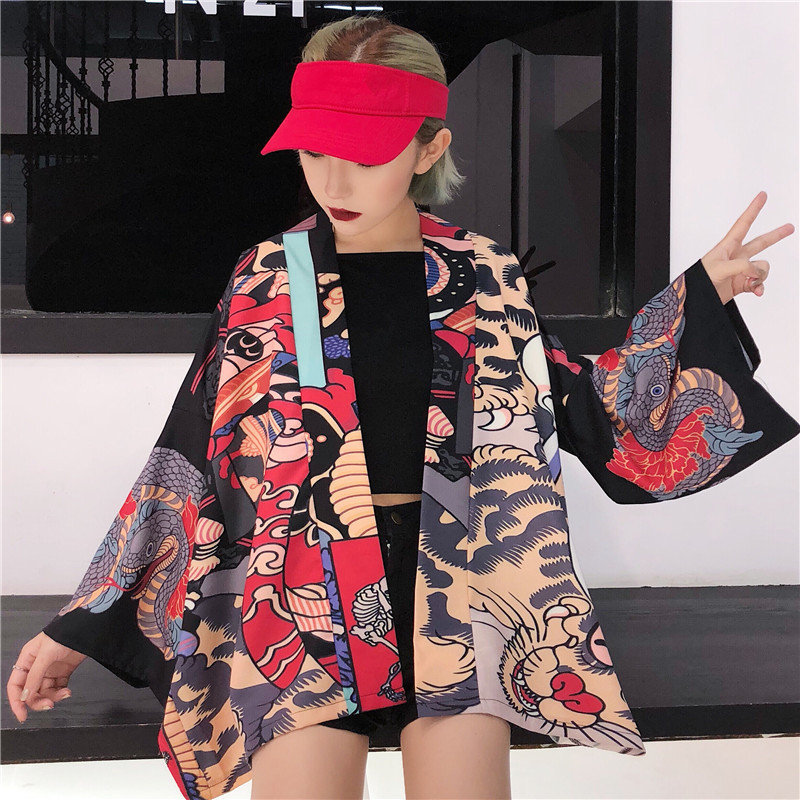 Kimono print jacket