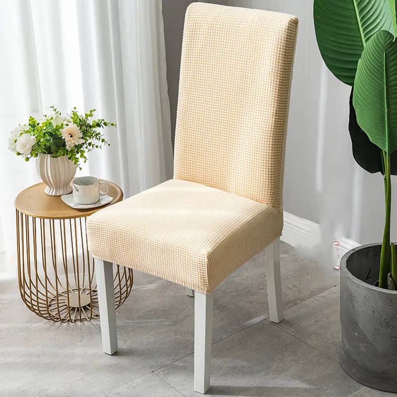Family one piece elastic chair cover - Mustard Yellow L
