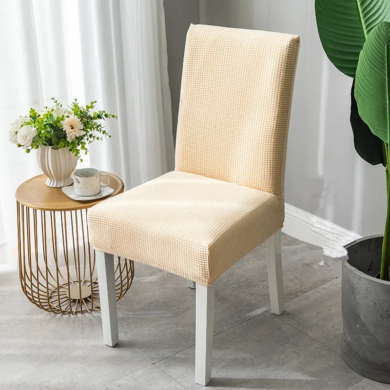 Family one piece elastic chair cover - Mustard Yellow S