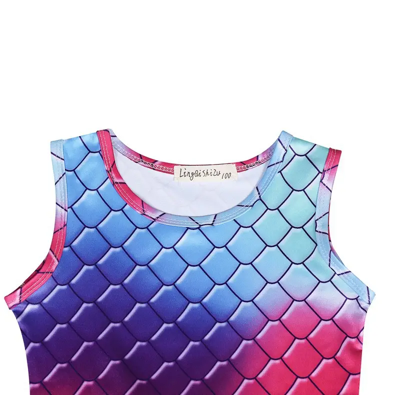 Mermaid color tank top dress