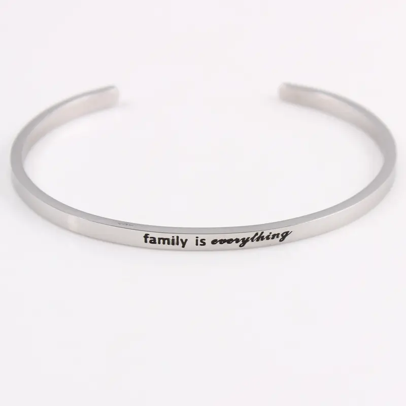 Stainless steel  lettering bracelet