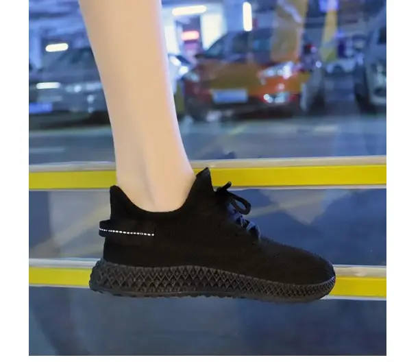 Women's new flying woven casual sports running shoes