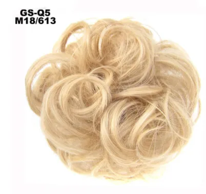 New Trendy Design Women Wavy Curly Messy Hair Bun Synthetic M18 613 - Shop at LoveMi