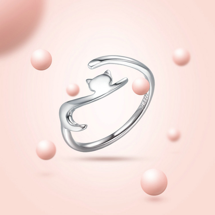 Cat Chasing Tale Ring