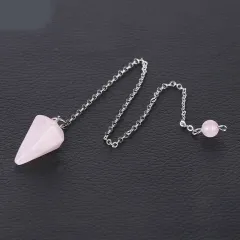 Ling cone stone pendant - Pink - View 1