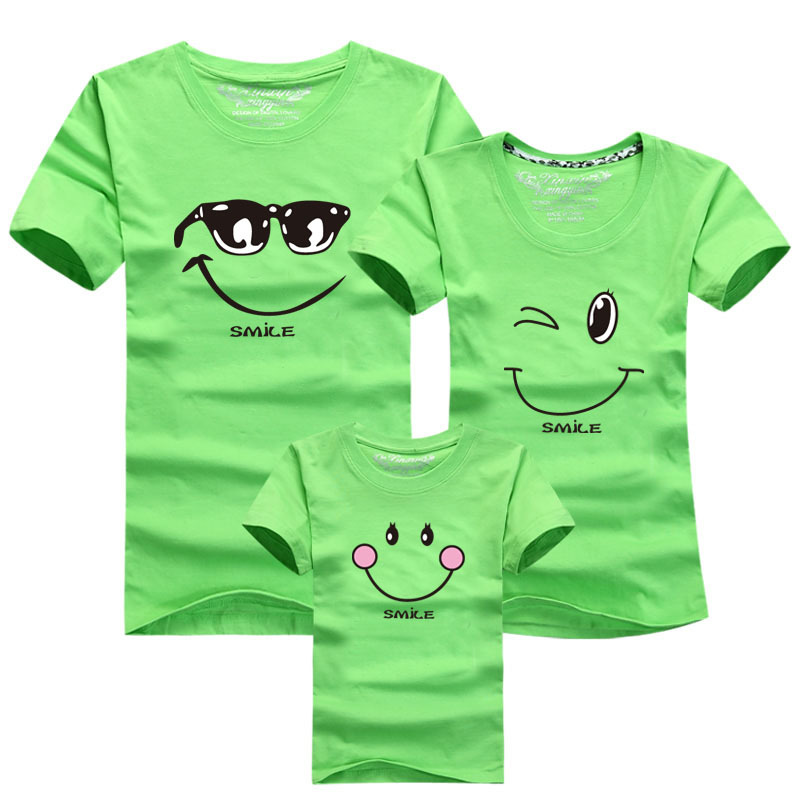 طقم قطن بتصميم الرقبة المستديرة للوالدين والأطفال