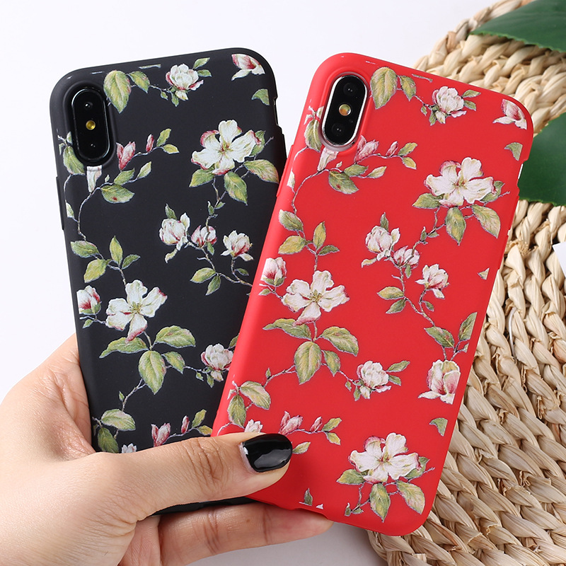 Funda floral literaria integral compatible Apple celular