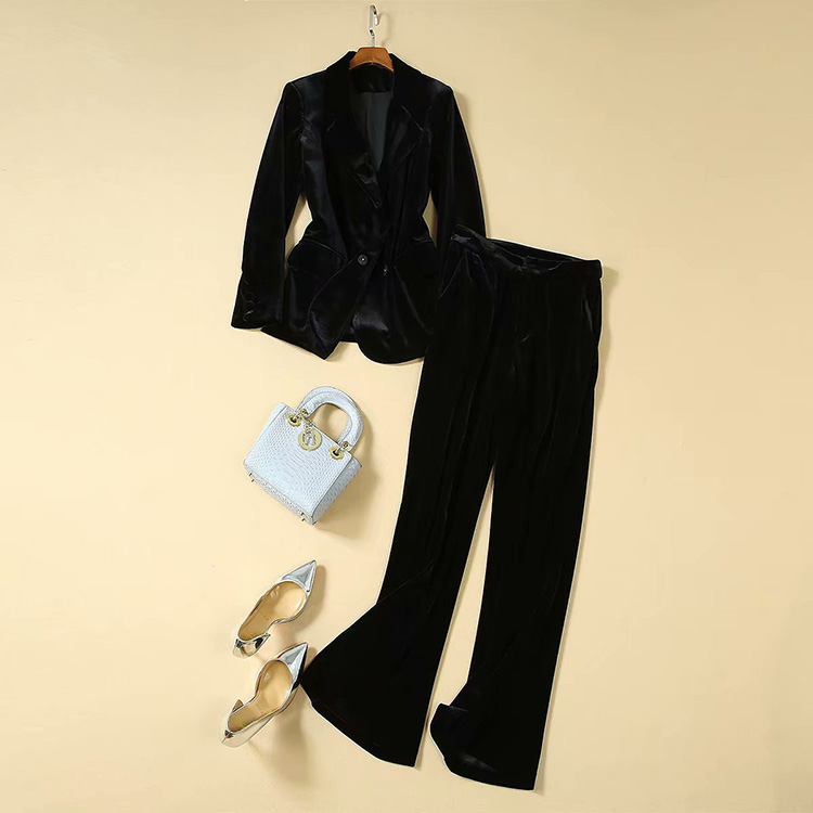 Velvet professional suit high-end women
